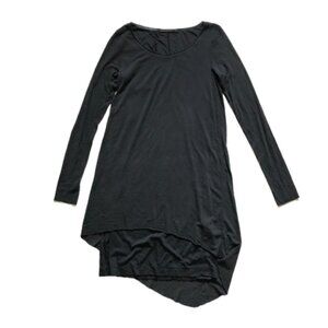 Transit par Such T Shirt Dress Womens 1 XS Navy Blue Long Sleeve Asymmetrical